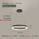 Axyaa Modern LED Round Chandelier Dimmable Glossy Lighting Fixtures