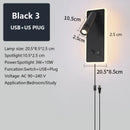 Axyaa LED Wall Light Switch Rotatable Spotlight - Modern Multi-functional Design
