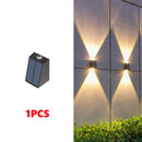 Axyaa Solar Wall Light for Garden Villa Courtyard Decor - Up and Down Lighting