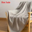 Axyaa Fish Bone Pattern Light Luxury Blanket for Living Room, Office, and Travel