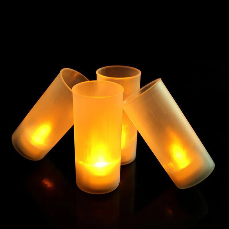 Axya LED Flameless Tealight Candles - Flickering Battery Operated Bulk for Wedding & Christmas