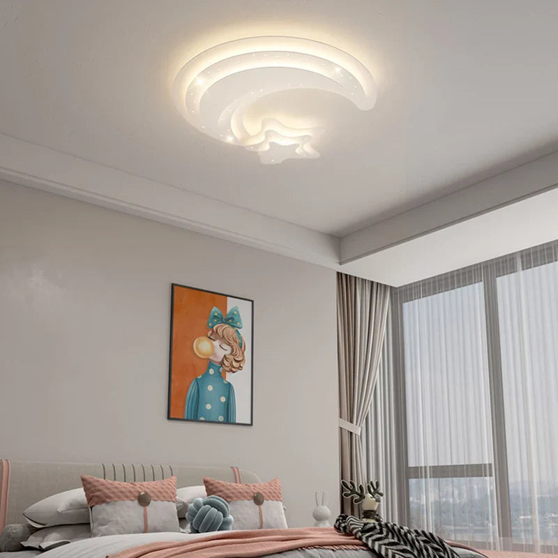 Axyaa Star Moon LED Ceiling Lights for Living Room Bedroom