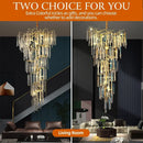 Axyaa Gold Branch Ceiling Chandelier: Luxury LED Pendant Light for High Stairway.
