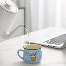 Axyaa Christmas Ceramic Mug Elk Santa Style 150ML Cute Breakfast Drinking Cup