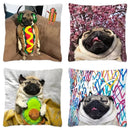 Axyaa Influencer Pug Cushion Cover - Funny Dog Home Decor Pillow Case