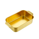 Axyaa Golden Stainless Steel Baking Tray for Cakes, Bread, Seafood & Grilling
