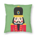 Nutcracker Doll Cushion Cover - Axyaa Square Throw Pillow for Christmas Home Decor