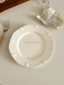 Axyaa Vintage Butterfly Ceramic Breakfast Plate 7.5 Inch