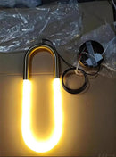 Axyaa Gold Metal LED Pendant Light for Modern Minimalist Living Room Lighting
