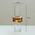 Axyaa Clear Glass Bubble Vase for Floral Arrangement
