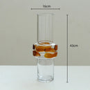 Axyaa Clear Glass Bubble Vase for Floral Arrangement