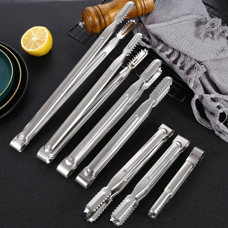 Axyaa Stainless Steel Food Tongs for Kitchen Cooking and Barbecue