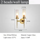 Axyaa Nordic Copper Double Head Wall Lamp for Living Room, Dining Room & Bedroom