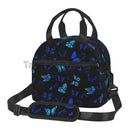 Axyaa Colorful Butterflies Insulated Lunch Bag with Shoulder Strap