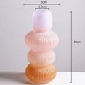 Axyaa Geometric Striped Glass Vase Gradient Flowerpot Terrarium Gradient Home Decor