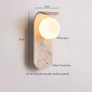 Axyaa Black Travertine LED Wall Lamps - Vintage Indoor Lighting Fixture