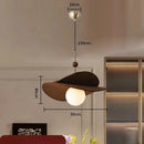 Axyaa Wicker Bubble Glass Hanging Chandelier for Dining Bedroom Living Room