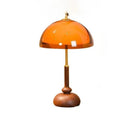 Axyaa Retro Walnut LED Table Lamps with Acrylic Lampshade for Home and Office Decor