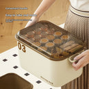 Axyaa Stackable Plastic Toy Storage Box with Lid - Organizing Container for Snacks, Cosmetics, and More.