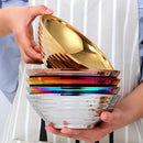 Axyaa Stainless Steel Double-layer Ramen Bowl Japanese-style Kitchen Tableware