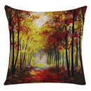 Axyaa Retro Landscape Oil Painting Linen Pillowcase 45*45cm for Living Room Sofa