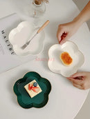 Axyaa Petal Dim Sum Dish - Luxury Small Cake Plate for Afternoon Tea