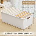 Axyaa Clothes Organizer Box with Grids - Wardrobe Storage Drawer for Pants, Sweaters, Underwear