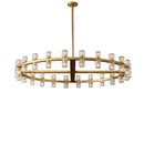 Axyaa Crystal Led Chandeliers - Luxury Gold Hanging Lamps for Living Room
