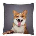 Axyaa Dog Art Print Polyester Cushion Cover for Home Sofa Car Decor