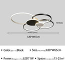Axyaa Nordic LED Ceiling Lamp Dimmable Remote Control Chandelier
