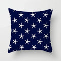 Axyaa Blue Mediterranean Compass Anchor Pillow Cover 45x45cm