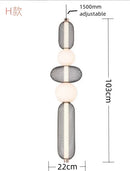 Modern Nordic Style LED Chandelier by Axyaa for Restaurant, Bedroom, and Bar Lighting