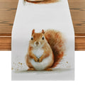 Axyaa Squirrel Cartoon Table Runner for Dining and Holiday Parties