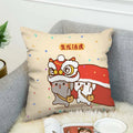 Axyaa Mochi Cat Luxury Cushion Cover Set for Sofa and Bed