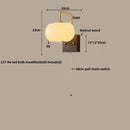Nordic Glass Wall Light Fixture Axyaa Walnut Wood Lamparas