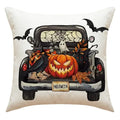 Axyaa Halloween Skull Head Pumpkin Pillow Covers for Horrible Holiday Home Decor