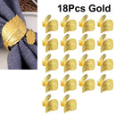 Gold Maple Leaf Napkin Rings by Axyaa: Elegant Table Decor for Wedding, Party, Dinner