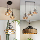 Axyaa Vintage Hemp Rope Pendant Light Industrial Chandeliers