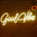 Axyaa Good Vibes Only Neon Light Sign 55x22CM for Bar KTV Room Bedroom Party