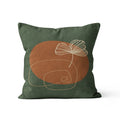 Axyaa Nordic Style Green Linen Pillowcase 45x45cm Modern Decorative Cushion Cover