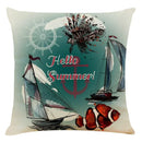 Axyaa Sailing Boat Linen Pillowcase - 45*45cm