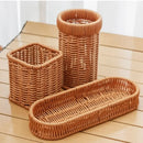 Axyaa Handwoven Rattan Wicker Serving Baskets for Bread Fruit Vegetables - 7 Styles