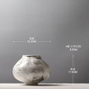 Axyaa Retro Earthenware Pot Model Room Tea Study Flower Arrangement Pottery Hand-Painted