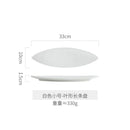 Axyaa Ceramic Sushi Plate - Long Leaf Shape for Restaurants, Hotels & Home