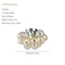 Axyaa Gold Glass Ball Pendant Chandelier LED Light - Modern Design for Home and Hotel