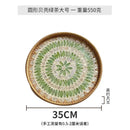 Axyaa Handmade Rattan Shell Tray for Home Decor and Serving