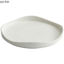 Axyaa Irregular Ceramic Dinner Plate Set