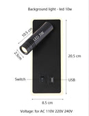 Axyaa LED Wall Light Switch Rotatable Spotlight - Modern Multi-functional Design