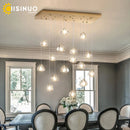 Axyaa Crystal Chandelier Staircase Light: Gold/Black/Silver, Adjustable Hanging Cable, Home Lobby Decor