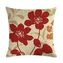 Axyaa Retro Plant Flower Linen Pillowcase 45*45cm